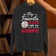 My Favorite Player Calls Me Grampy Baseball Grampy Unisex Hoodie