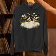 Floral Bumble Bee Reading Book Wildflower Bookish Librarian Unisex Hoodie Floral Bumble Bee Reading Book Wildflower Bookish Librarian Unisex Hoodie