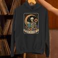 Halloween Tarot Card The Reader Skeleton Reading Books Unisex Hoodie
