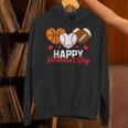 Happy Valentine’s Day Basketball Football Baseball Hearts Unisex Hoodie