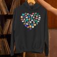 Heart Of Books Book Lover Heart Shape Reading Unisex Hoodie Heart Of Books Book Lover Heart Shape Reading Unisex Hoodie