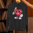 Heart Play Baseball Valentine's Day Teens Boys Girls Kids Unisex Hoodie