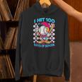 I Hit 100 Days Of School Baseball Ice Cream Drip Unisex Hoodie