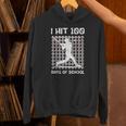 I Hit 100 Days Of School Baseball Player 100th Day Boys Kids Unisex Hoodie