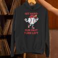 Hit Hard Run Fast Turn Left Baseball Player Unisex Hoodie