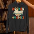 Hooked On Books Retro Reader Unisex Hoodie Hooked On Books Retro Reader Unisex Hoodie