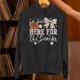 I'm Just Here For The Snacks Baseball Coquette Game Day Girl Unisex Hoodie I'm Just Here For The Snacks Baseball Coquette Game Day Girl Unisex Hoodie
