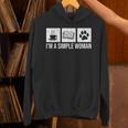 I'm A Simple Woman Tea Books & Dogs Reading Lover Unisex Hoodie