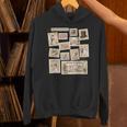 Jane Austen Book Classic Literature Stamp Collage Unisex Hoodie