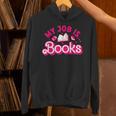 My Job Is Books Pink Retro Book Lovers Women Librarian Unisex Hoodie
