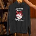 Just A Girl Who Loves Baseball Cute Retro Baseball Lover Unisex Hoodie