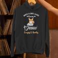 Just A Girl Who Loves Jesus And Corgis And Books Unisex Hoodie