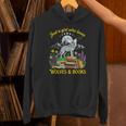 Just A Girl Who Loves Wolves And Books Howling Wolf Moon Unisex Hoodie