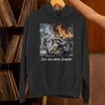 Just One More Chapter Dumpster Raccoon Reading Book Unisex Hoodie