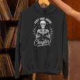 Just One More Chapter Skeleton Reader Halloween Book Lover Unisex Hoodie