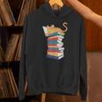 Kawaii Cat Lover Reading Books Librarian Humor Tee Unisex Hoodie