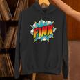 Kids Boys Finn Name Comic Book Superhero Unisex Hoodie Kids Boys Finn Name Comic Book Superhero Unisex Hoodie