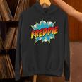 Kids Boys Freddie Name Comic Book Superhero Unisex Hoodie