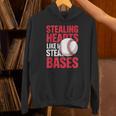 Kids Stealing Hearts Like I Steal Bases Cute Baseball Boys Unisex Hoodie