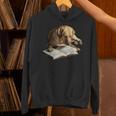 Labrador Retriever Dog Bookworm Reading Book Graphic Unisex Hoodie Labrador Retriever Dog Bookworm Reading Book Graphic Unisex Hoodie