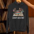 Library Assistant Messy Bun Library Book Reader Unisex Hoodie
