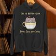 Life Is Better With Books Cats And Coffee Cute Kitten Unisex Hoodie Life Is Better With Books Cats And Coffee Cute Kitten Unisex Hoodie