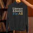 Literacy Justice For All Stop Book Banning Protect Librarian Unisex Hoodie Literacy Justice For All Stop Book Banning Protect Librarian Unisex Hoodie