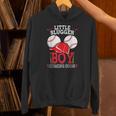 Little Slugger Boy Coming Soon Baby Announcement Baseball Unisex Hoodie