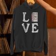 Love Books Book Stack Nerd Literary Readers Distressed Unisex Hoodie