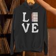 Love Books Stack Literature Reading Themed Pictograph Unisex Hoodie Love Books Stack Literature Reading Themed Pictograph Unisex Hoodie
