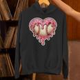 Melting Baseball Drip Heart Softball Player Lover Ice Cream Unisex Hoodie Melting Baseball Drip Heart Softball Player Lover Ice Cream Unisex Hoodie