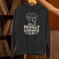 Mentally Somewhere Else Cat Coffee Books Lover Unisex Hoodie
