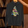 Merry Christmas Tree Reading Books Nerd Unisex Hoodie