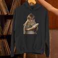 Monkey Reading Book Writing Journal Book Lover Writer Unisex Hoodie Monkey Reading Book Writing Journal Book Lover Writer Unisex Hoodie