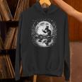 Mouse Reading Book Full Moon Lake Scenery Unisex Hoodie