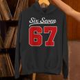 Number 67 Numbered Six Seven Baseball Jersey Style Team 67 Unisex Hoodie Number 67 Numbered Six Seven Baseball Jersey Style Team 67 Unisex Hoodie