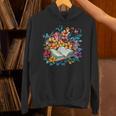 Open Book With Colorful Floral Reading Magic Unisex Hoodie Open Book With Colorful Floral Reading Magic Unisex Hoodie