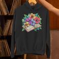 Open Book With Colorful Hibiscus Flowers Bloom Unisex Hoodie