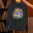 Open Book Surrounded By Colorful Spring Flowers Bloom Unisex Hoodie Open Book Surrounded By Colorful Spring Flowers Bloom Unisex Hoodie