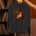 Orange Cat Book Lovers Cozy Bookish Librarian Unisex Hoodie Orange Cat Book Lovers Cozy Bookish Librarian Unisex Hoodie