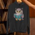 Owl Reading A Book Owls Wearing Glasses Librarian Unisex Hoodie Owl Reading A Book Owls Wearing Glasses Librarian Unisex Hoodie