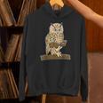 Owl Reading With Eye Glasses Book Student Teacher Bookworm For Men Women Kids Unisex Hoodie