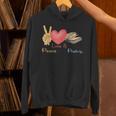 Peace Love & Poetry Poet Books Literature Writing Unisex Hoodie Peace Love & Poetry Poet Books Literature Writing Unisex Hoodie