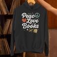 Peace Love Books Cute Retro Reading Graphic Unisex Hoodie