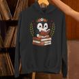 Penguin Reading Book Graphic Penguin With Book Floral Unisex Hoodie Penguin Reading Book Graphic Penguin With Book Floral Unisex Hoodie