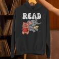 Pig Elephant Reading Cute Book Lover Bookworm Boys Girls Kid Unisex Hoodie Pig Elephant Reading Cute Book Lover Bookworm Boys Girls Kid Unisex Hoodie