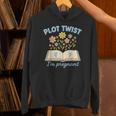 Plot Twist I'm Pregnant Literary Pregnancy Announcement Book Unisex Hoodie