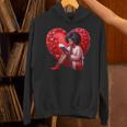 Pretty Girl With Book And Hearts For Valentine's Day Unisex Hoodie Pretty Girl With Book And Hearts For Valentine's Day Unisex Hoodie