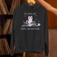 Quote With Coffee Cats And Book Reading Unisex Hoodie