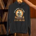 Read Books Be Kind Stay Weird Skeleton Reading Goth Bookish Unisex Hoodie